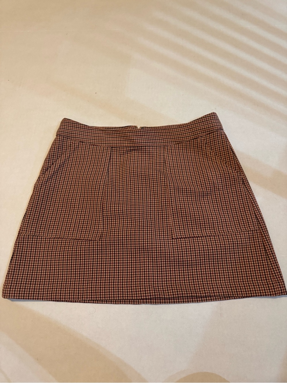 a new day Brown & Black Check Mini Skirt